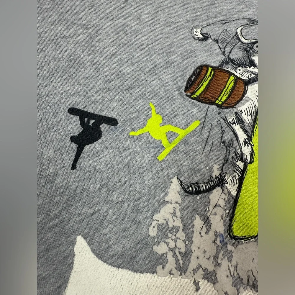 GYMBOREE Toddler Long Sleeve Raglan Graphic Tee 3T Snowboard‎ Dog Winter Outdoor